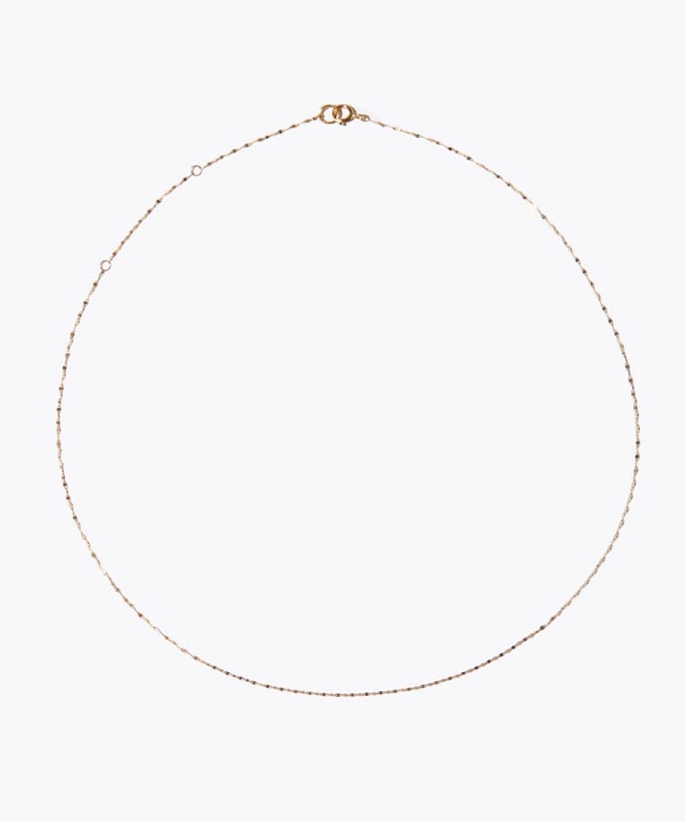[basic] K18 eclair chain necklace