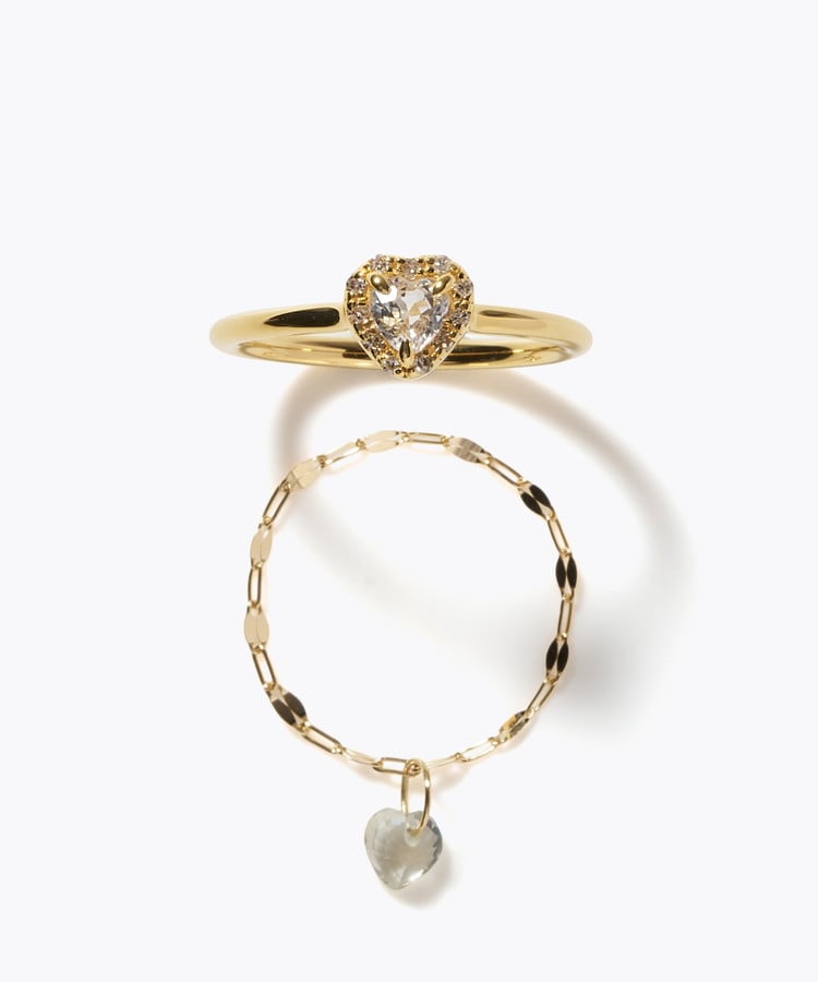 [elafonisi] 【2026 Winter Limited】 One of a kind K18 chain + multi sapphire pave diamond ring