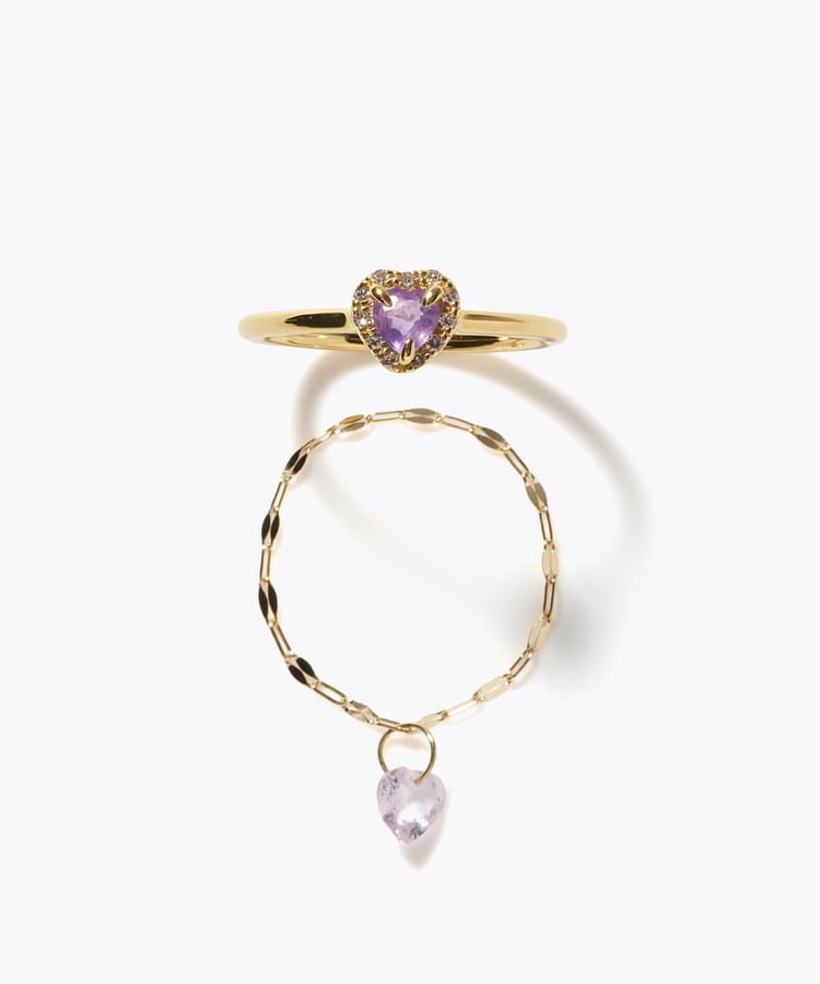 [elafonisi] 【2026 Winter Limited】 One of a kind K18 chain + multi sapphire pave diamond ring