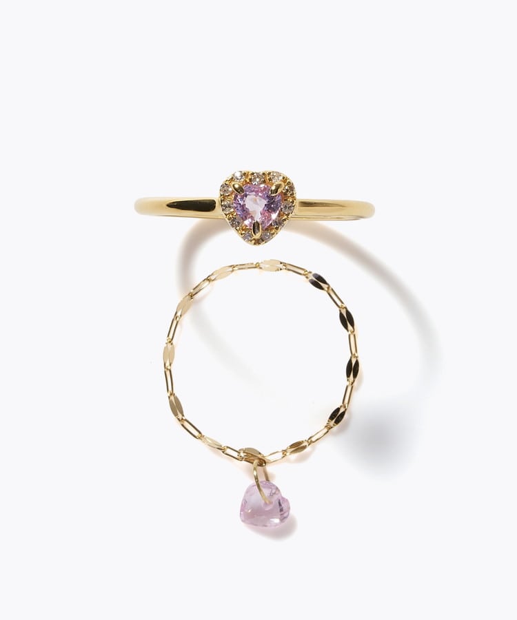 [elafonisi] 【2026 Winter Limited】 One of a kind K18 chain + multi sapphire pave diamond ring