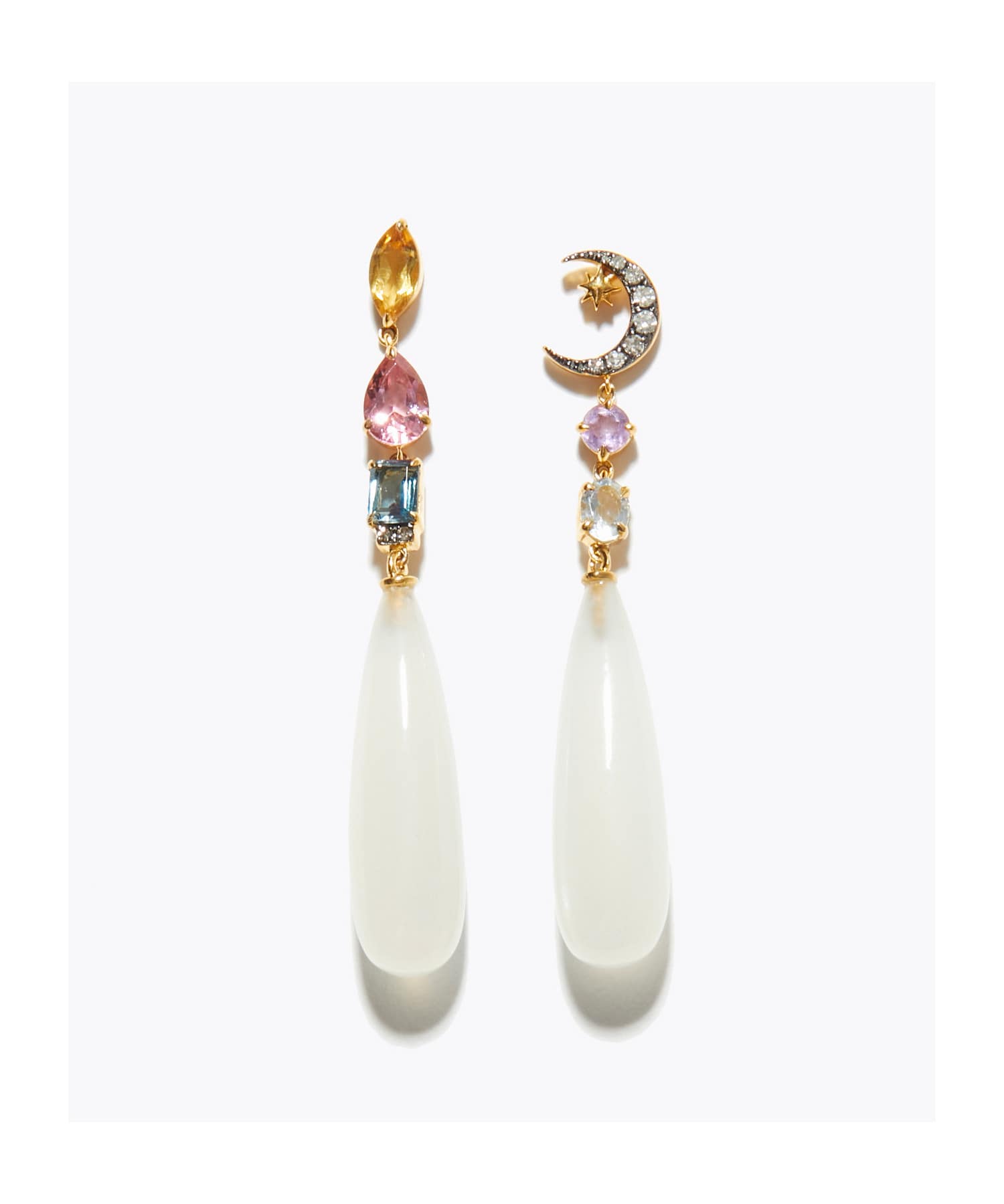[glimmer] 【2026 Winter Limited】One of a kind ムーンストーン ムーン シャンデリア  ピアス