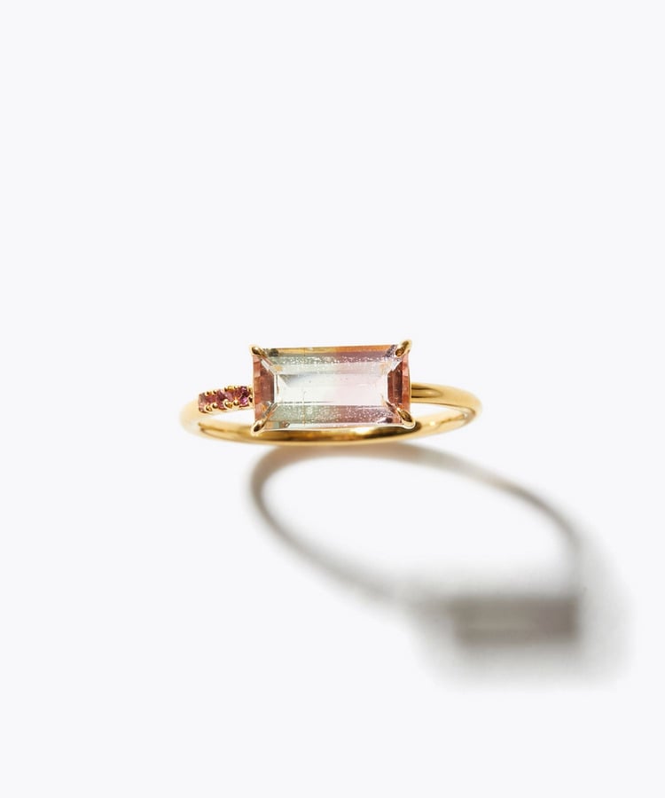 [eden] One of a kind girls day bi-color tourmaline ring
