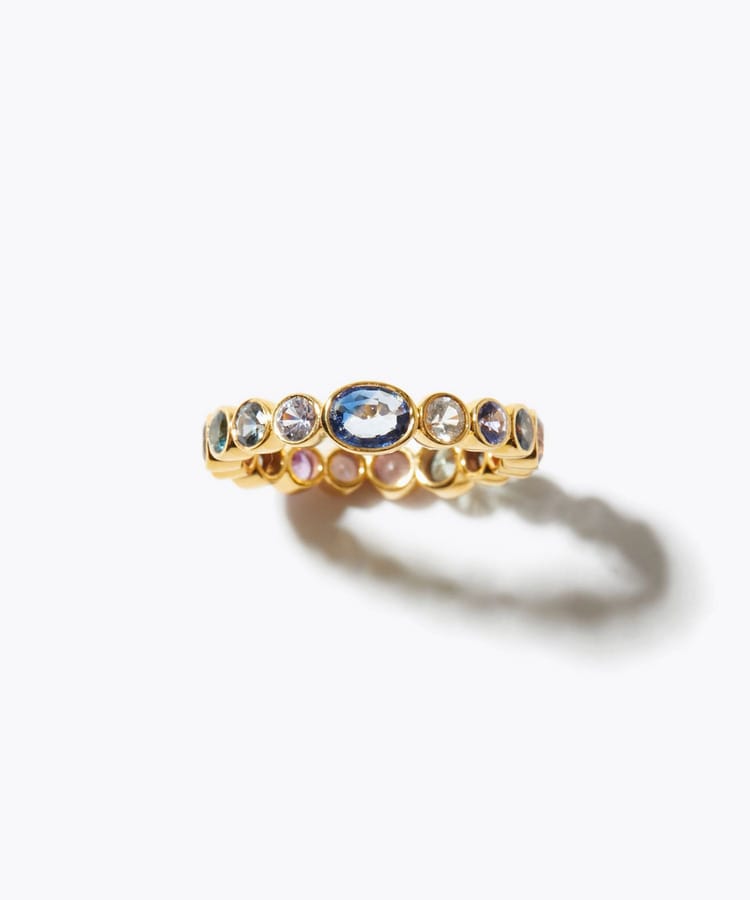 [eden] One of a kind multiple sapphire eternity ring