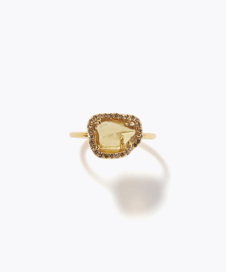 [elafonisi] [2026 Winter Limited] One of a kind rough multi sapphire pave diamond ring