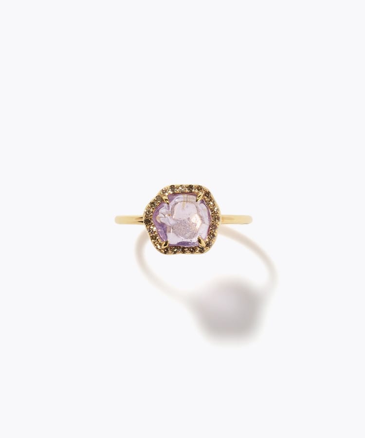 [elafonisi] [2026 Winter Limited] One of a kind rough multi sapphire pave diamond ring