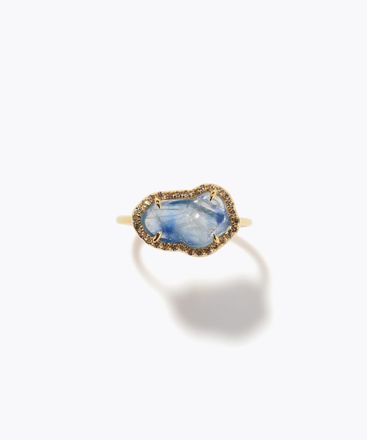 [elafonisi] [2026 Winter Limited] One of a kind rough multi sapphire pave diamond ring