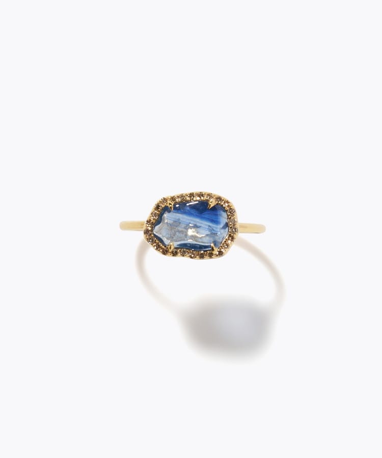[elafonisi] [2026 Winter Limited] One of a kind rough multi sapphire pave diamond ring