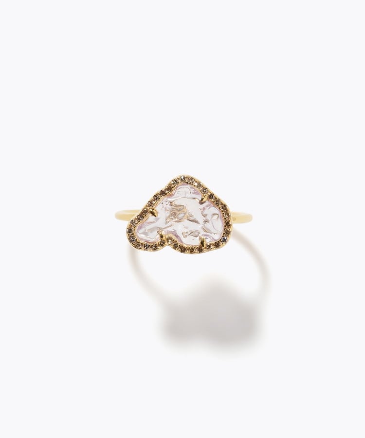 [elafonisi] [2026 Winter Limited] One of a kind rough multi sapphire pave diamond ring