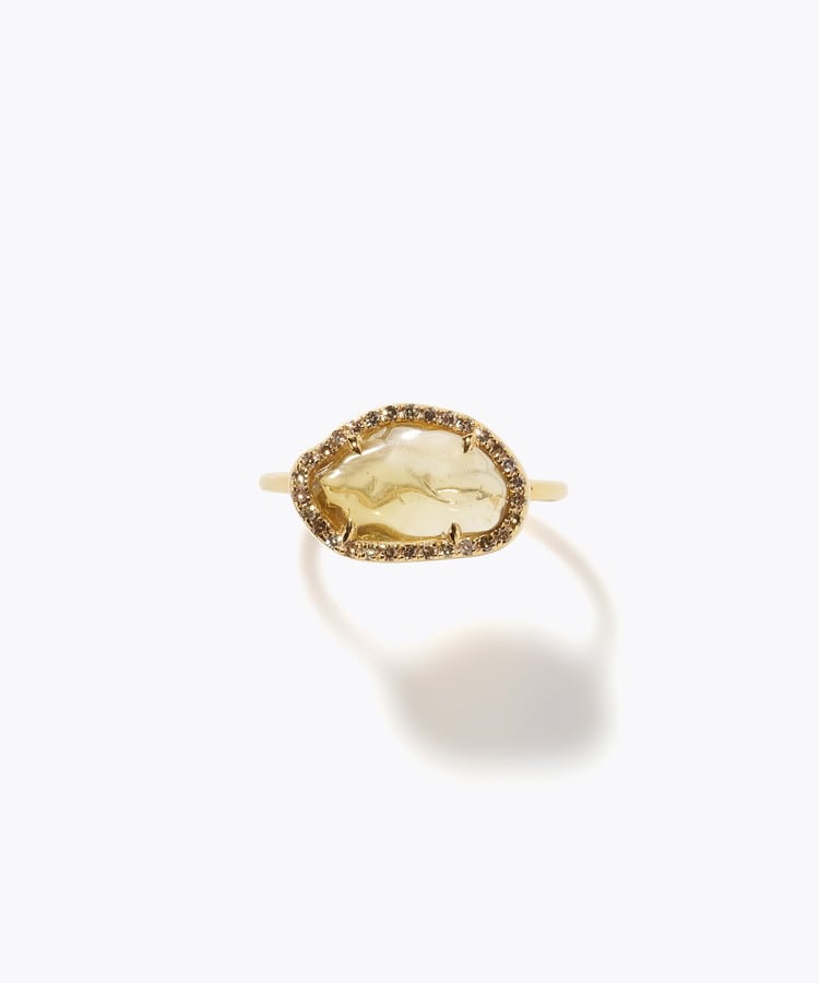 [elafonisi] [2026 Winter Limited] One of a kind rough multi sapphire pave diamond ring