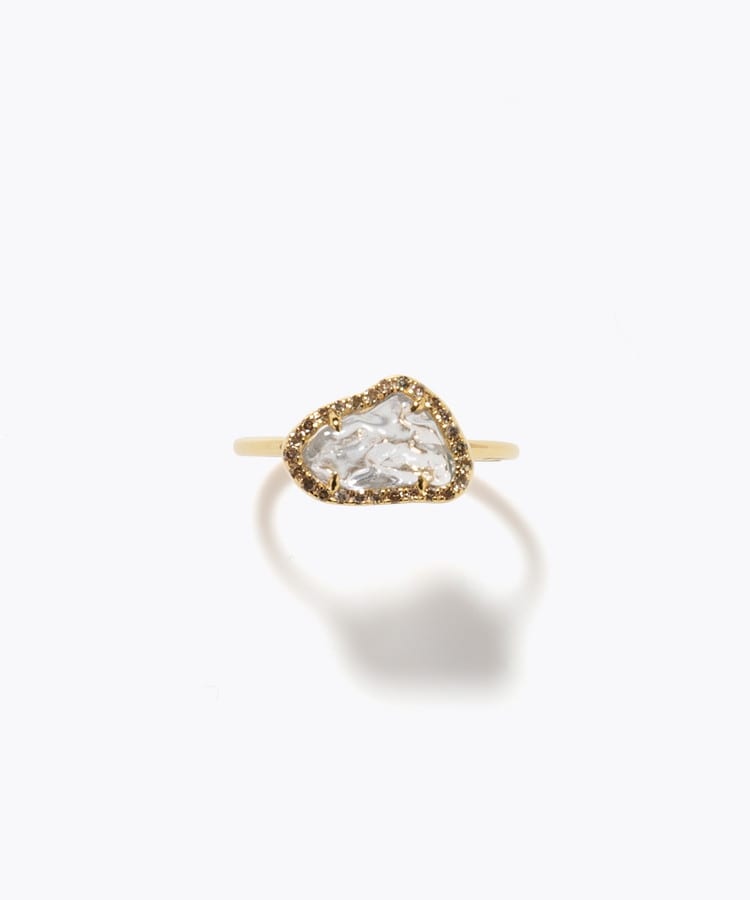 [elafonisi] [2026 Winter Limited] One of a kind rough multi sapphire pave diamond ring