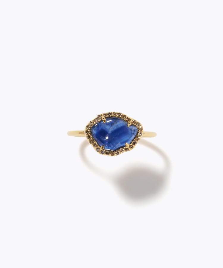 [elafonisi] [2026 Winter Limited] One of a kind rough multi sapphire pave diamond ring