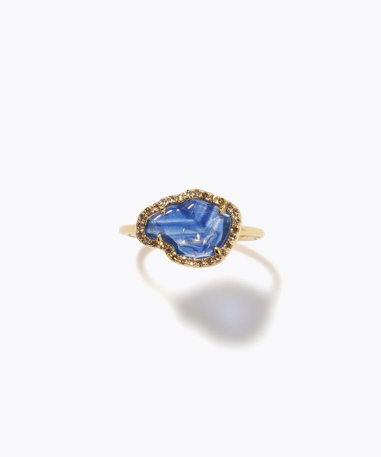 [elafonisi] [2026 Winter Limited] One of a kind rough multi sapphire pave diamond ring