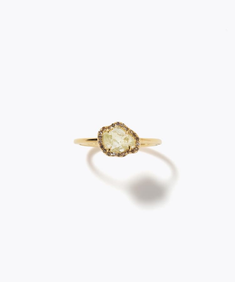 [elafonisi] [2026 Winter Limited] One of a kind rough multi sapphire pave diamond ring