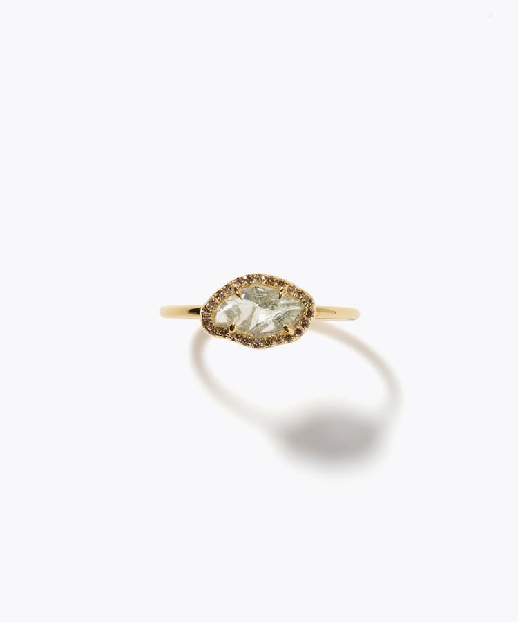 [elafonisi] [2026 Winter Limited] One of a kind rough multi sapphire pave diamond ring