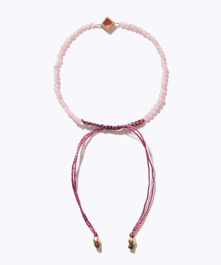 [I am donation] girls day pink tourmaline square bracelet