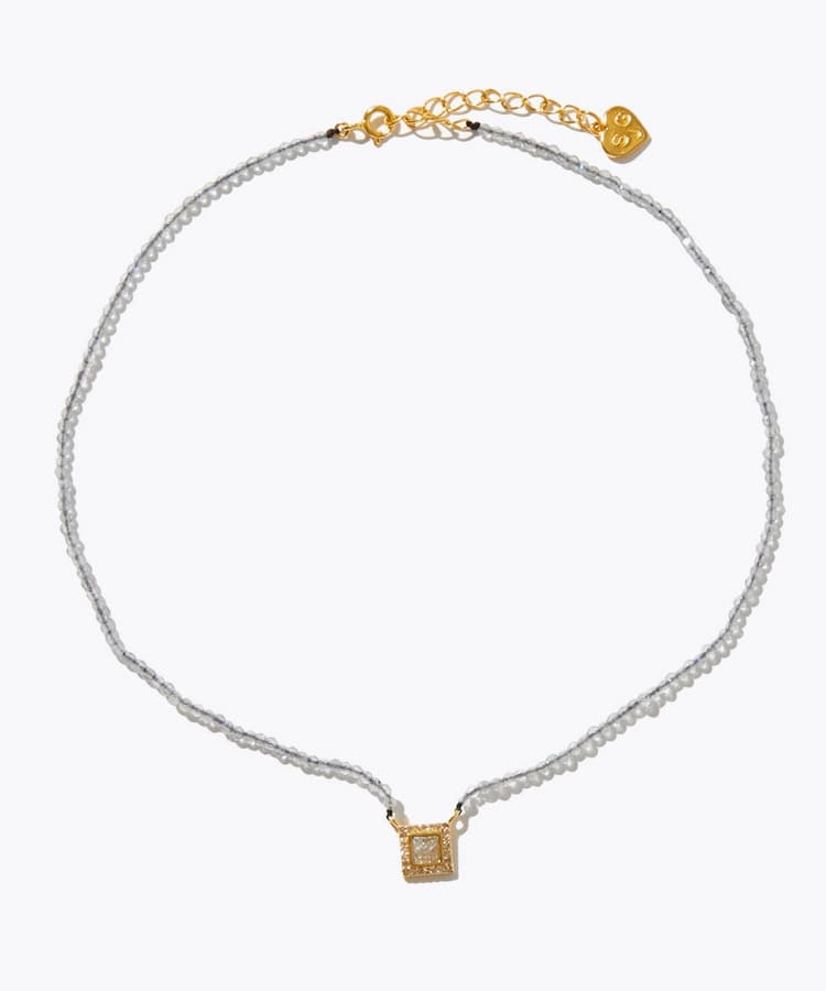 [collaboration] Shana for ARTIDA OUD labradorite diamond Nero necklace